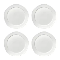 Assiette Silhouette M Ø23,5 cm lot de 4, Blanc