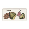 Assiette Taika Sato 12x24 cm, Blanc-multicolore