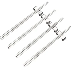 Baguettes Kito Chopsticks Lot de 4, Argenté