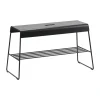 Banc avec étagère A-bench outdoor 45 cm, Black