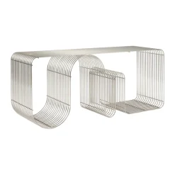 Banc d'assise Curva 100 cm, Argent