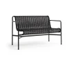 Banc Dining Palissade Cord avec accoudoirs HAY, Anthracite
