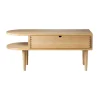 Banc F24 Radius, Oak nature lacquered 35x90 cm