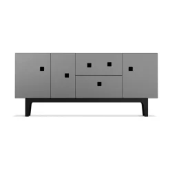 Banc multimédia Peep M2, slate grey, laqué noir
