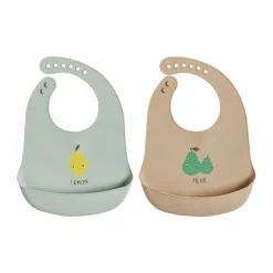 Bavoir Yummy lot de 2, Minty-camel