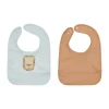 Bavoirs Lobo Lion 2 pièces, Caramel-ice Blue