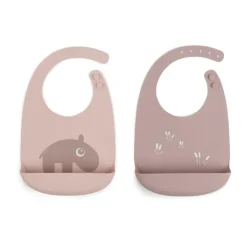 Bavoirs Ozzo, lot de 2, Poudre