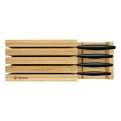 Bloc à couteaux Kyocera bambou pour 4 couteaux, 34 cm