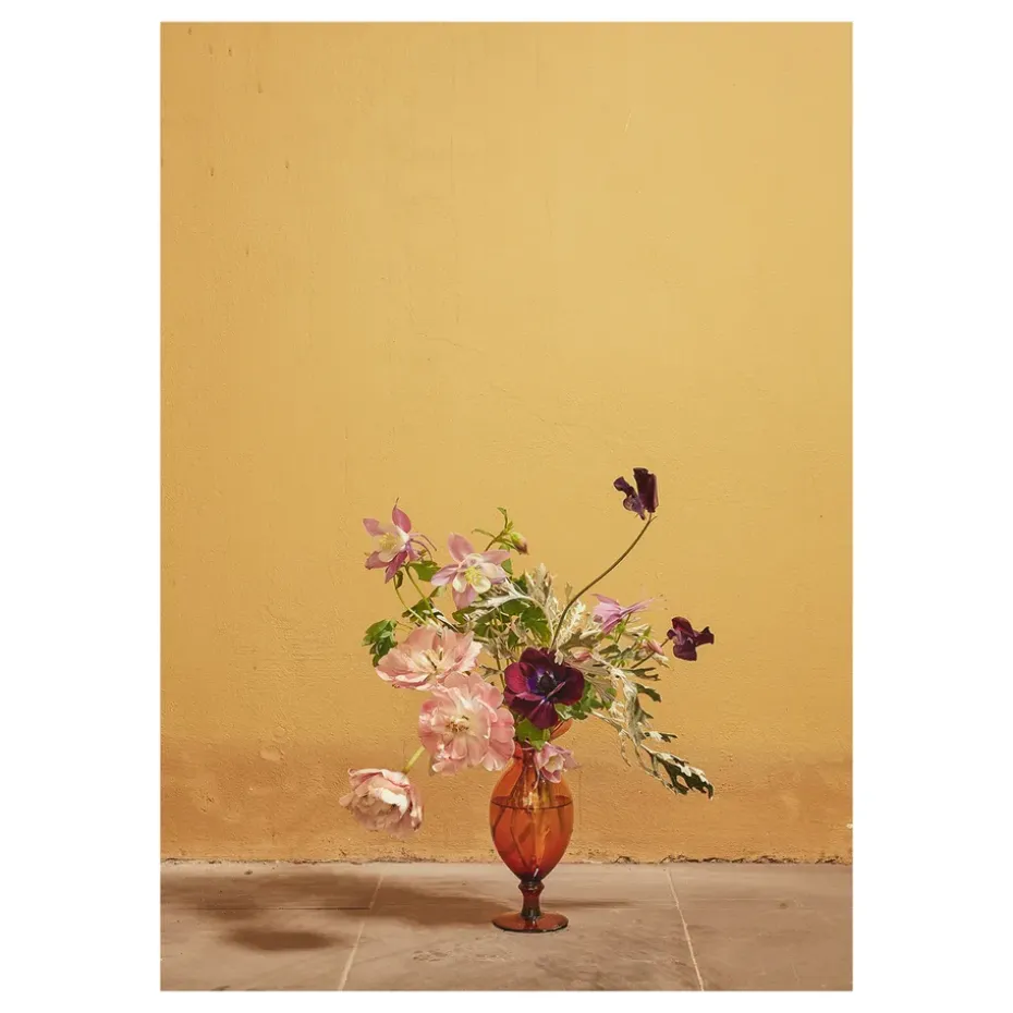 Blomst 02 poster Ocre, 50 x 70 cm
