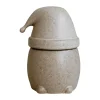 Bocal avec couvercle Eating Santa grand, Beige