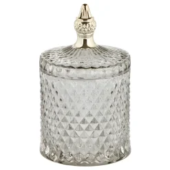 Bocal avec couvercle Miya Ø10,5cm, Gris clair