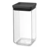 Bocal de rangement carré TASTY+ 1,6 L, Gris foncé