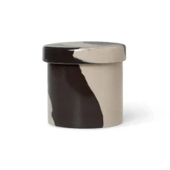 Bocal de rangement Inlay Ø 9,8 cm, Sand-brown