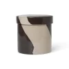 Bocal de rangement Inlay Ø14,5 cm, Sand-brown