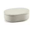 Bocal de stockage ovale avec couvercle Cose S 3,3x10,2 cm, Beige