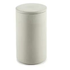 Bocal de stockage rond avec couvercle Cose haut Ø7 cm, Beige