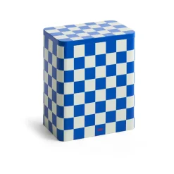 Bocal Tin Container large, Blue-off white