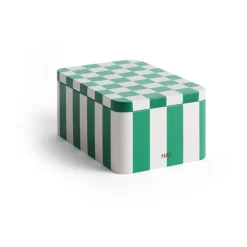 Bocal Tin Container small, Green-off white