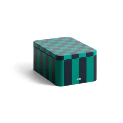 Bocal Tin Container small, Green-dark blue