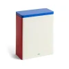 Bocal Tin Container x-large, Off white-blue-red
