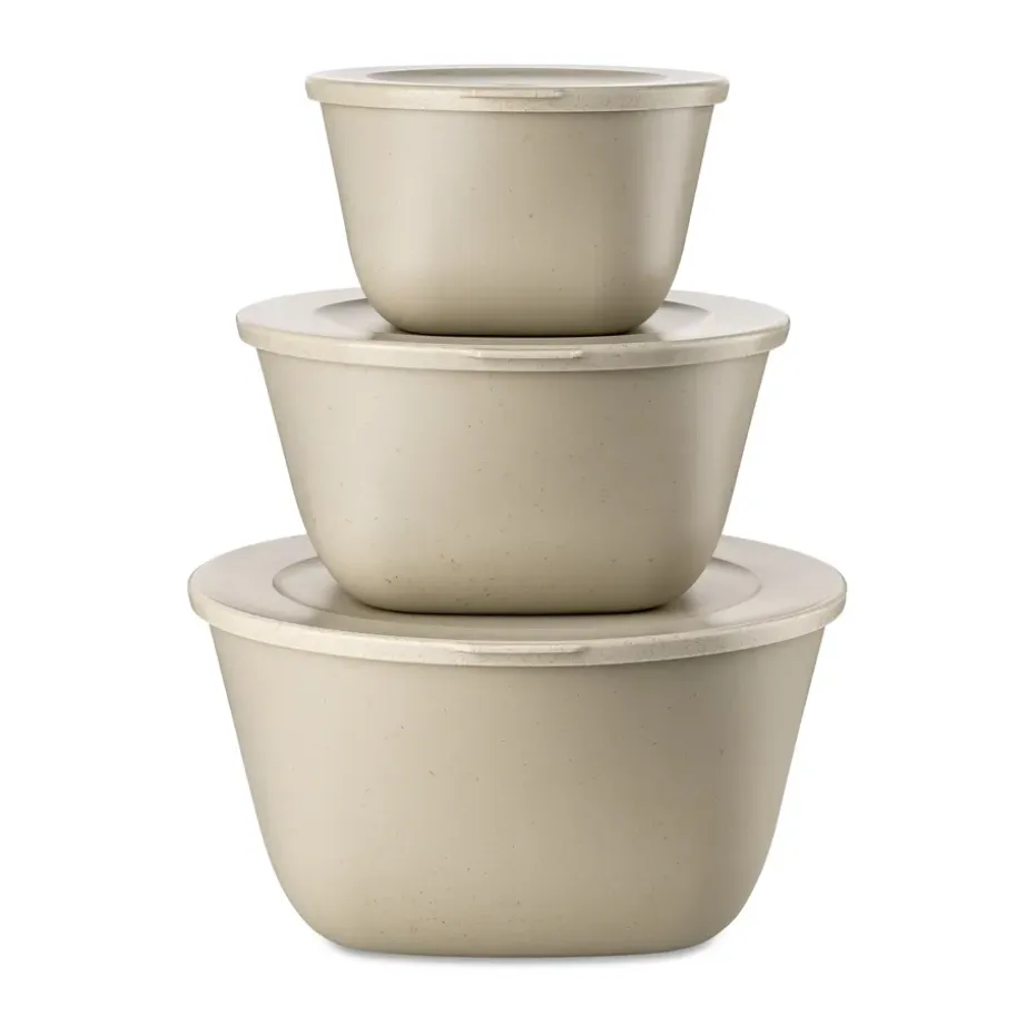 Bol à couvercle Connect Stockholm lot de 3, Nature desert sand