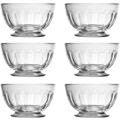 Bol à dessert Perigord sur pied 50 cl, lot de 6, Transparent