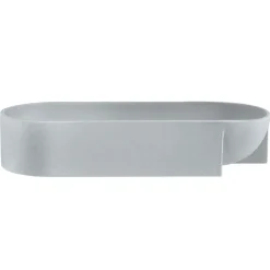 Bol en céramique Kuru 7,5x37cm, Gris clair