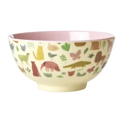 Bol en mélamine Rice medium, Sweet Jungle Print-Soft Pink