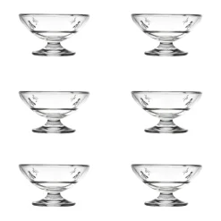 Bol en verre sur pied Abeille 20 cl, lot de 6, Transparent