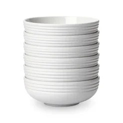 Bol Lines Ø16 cm Lot de 6, Blanc