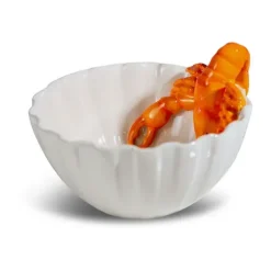 Bol Lobsti Ø 14 cm, Blanc-orange