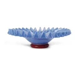 Bol Lori L Ø 38 cm, Bleu clair-bordeaux