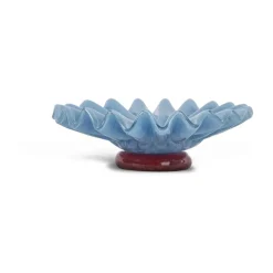 Bol Lori M Ø 18 cm, Bleu clair-bordeaux