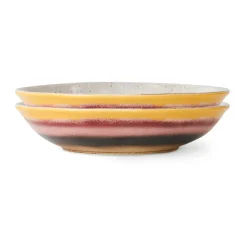 Bol 70's curry 21,7x21 cm Lot de 2, Hibiscus