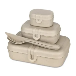 Boîte à déjeuner et couverts Pascal Ready, lot de 3, Nature desert sand