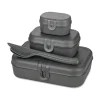 Boîte à déjeuner et couverts Pascal Ready, lot de 3, Nature ash grey