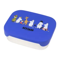 Boîte à déjeuner Mumin Familj en métal 13x17 cm, Bleu