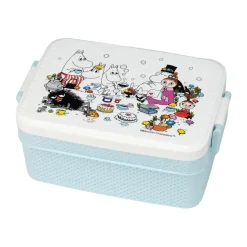 Boîte à déjeuner Mumin Picknick 8x18,5 cm, Blanc-bleu
