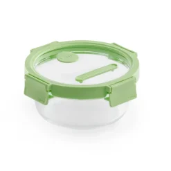 Boîte à lunch ronde en verre Lékué 0,65 L, Vert