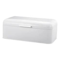 Boîte à pain en acier de carbone Bella 23x42 cm, Blanc