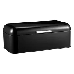 Boîte à pain en acier de carbone Bella 23x42 cm, Noir