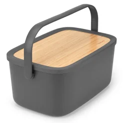 Boîte à pain Nic, Gris foncé