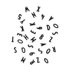 Boîte de lettres Design Letters, Lettres noires