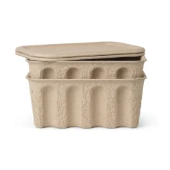Boîte de rangement en papier Ferm Petit Lot de 2, Marron