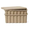 Boîte de rangement Ferm papier avec couvercle Lot de 2, Marron