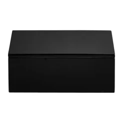 Boîte de rangement laquée Lux 19x19x7 cm, Black
