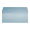Boîte de rangement laquée Lux 19x19x7 cm, Powder blue
