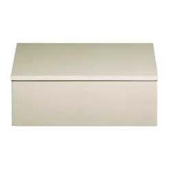 Boîte de rangement laquée Lux 19x19x7 cm, Latte
