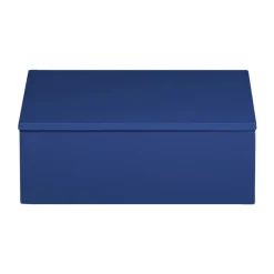 Boîte de rangement laquée Lux 19x19x7 cm, Ultramarin
