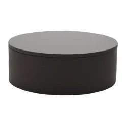 Boîte de rangement laquée Matt Ø20x7 cm, Black